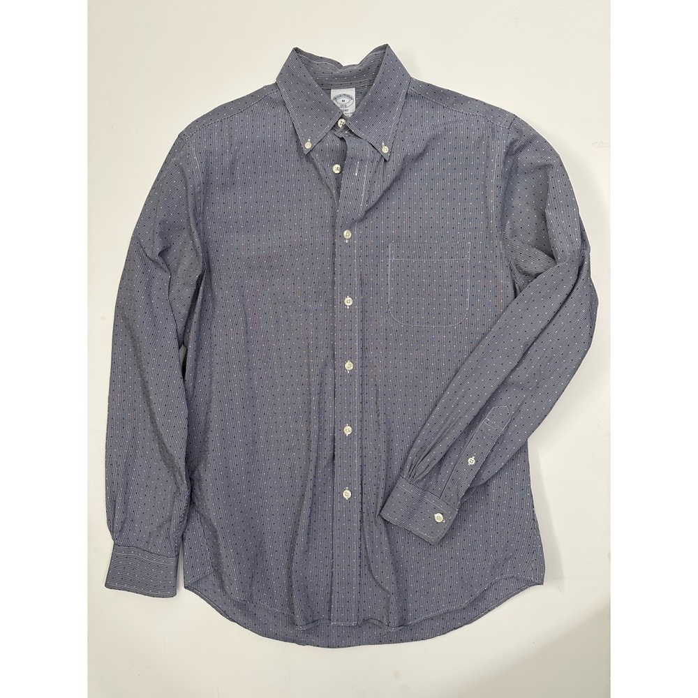 Brooks Brothers Regent Navy Stripes & Dots Button Up Shirt